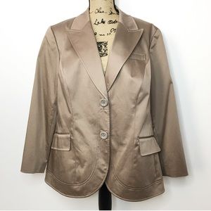 NWT Lafayette 148 Brown Tan Blazer Jacket